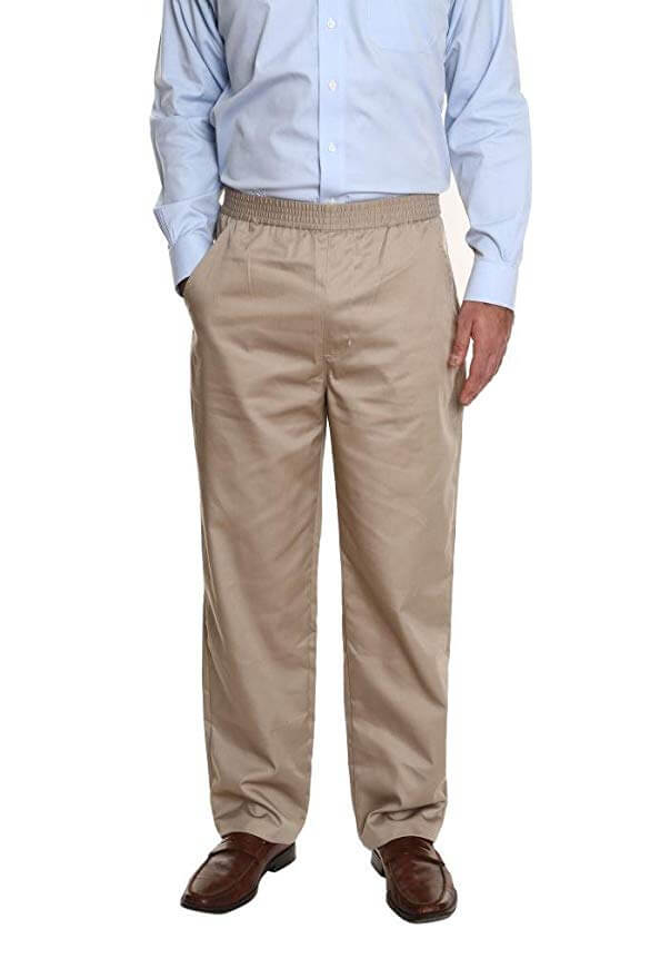 mens elastic waist pants for seniors canada